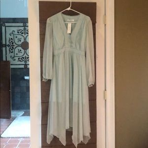 Sheer light blue dress for wedding/christening